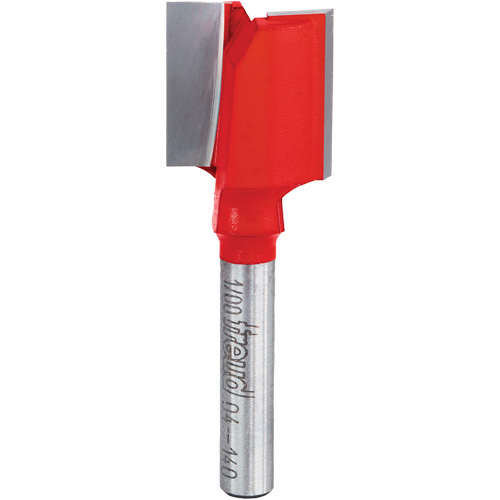 Freud Router Bit - Double Flute Straight Bit, 3/4" Dia., 1" H, 2-1/8" L, 1/4" Shank