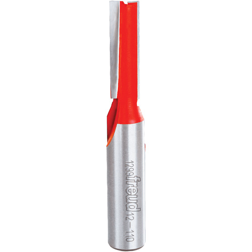 Freud Router Bit - Double Flute Straight Bit, 3/8" Dia., 1" H, 2-7/8" L