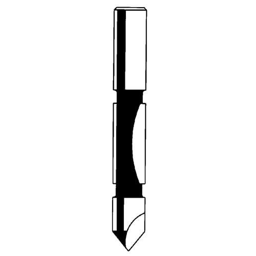 Freud Router Bit - Panel Pilot Bit, 1/4" Dia., 3/4" H, 2-1/4" L, 1/4" Shank