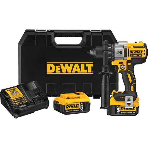 Max XR Brushless 3-Speed Drill Driver Kit, Lithium-Ion, 20 V, 1/2" Chuck, 820 UWO Torque