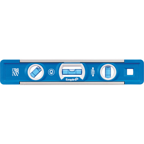 True Blue® Torpedo Level, 9" L, Aluminum, 3 Vials, Magnetic