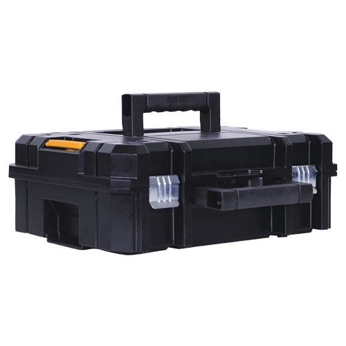 TSTAK II Tool Box with Flat Top, 17-1/4" x 13" x 6-3/8", Black
