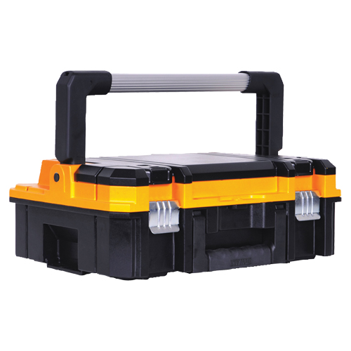 TSTAK I Tool Box with Long Handle, 17-1/4" x 13" x 6-3/8", Black
