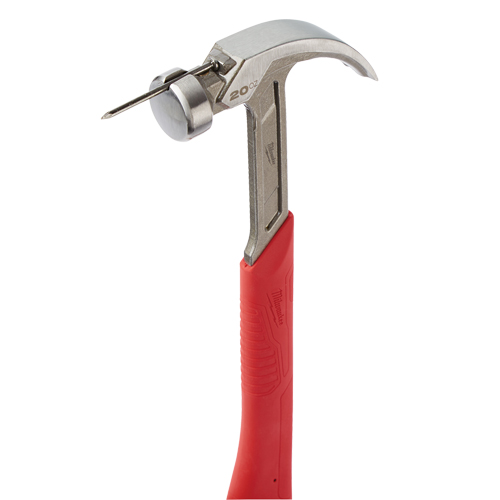 Curved Claw Smooth-Face Hammer, 20 oz., Solid Steel Handle, 14" L - Carpenter Claw Hammer - TYX945