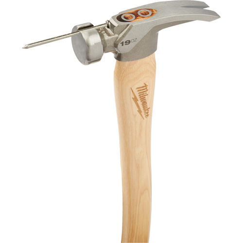 Smooth Face Framing Hammer, 19 oz., Wood Handle, 16" L - Carpenter Claw Hammer - UAE086