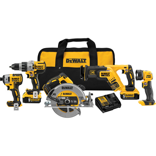 Max XR Cordless 5-Tool Combo Kit, Lithium-Ion, 20 V