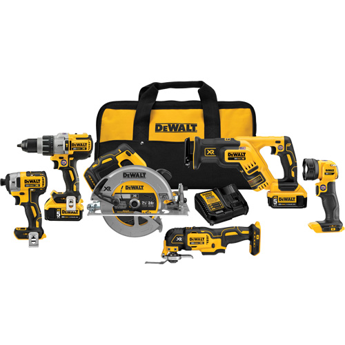 Max XR Cordless 6-Tool Combo Kit, Lithium-Ion, 20 V