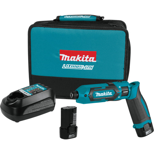 Impact Driver Kit, 1/4", 220 in-lbs Max. Torque, 7.2 V, Lithium-Ion