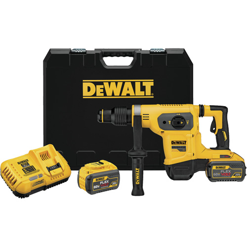 FlexVolt SDS-Max Combination Hammer Kit, 60 V, 1-9/16", 4.4 ft-lbs, 540 RPM