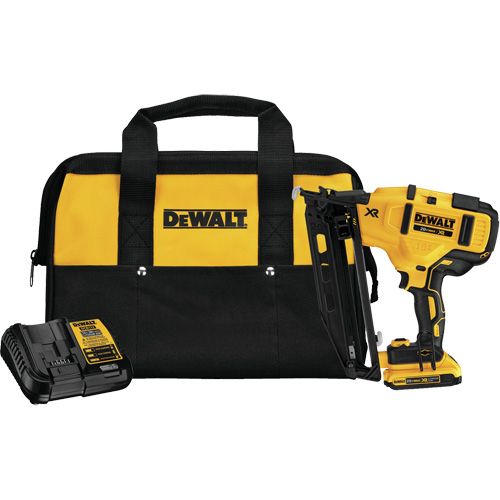 Max XR Angled Finish Nailer Kit, 20 V, Lithium-Ion