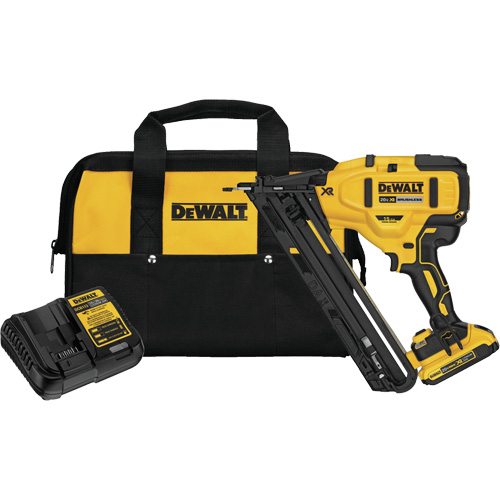 Max XR Angled Finish Nailer Kit, 20 V, Lithium-Ion