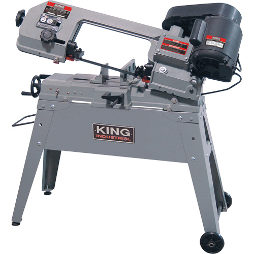 Metal Cutting Band Saw, Horizontal/Vertical, 5" Round and 4-1/2" x 6" Rectangular Cutting Capacity - - UAJ228