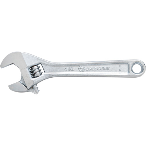 Adjustable Wrench, 12" L, 1-1/2" Max Width, Chrome