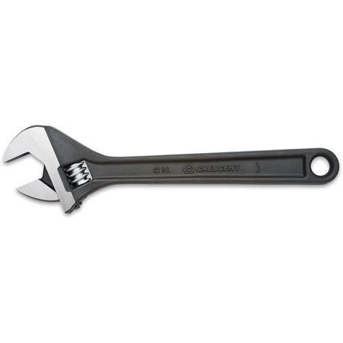 Adjustable Wrench - Boxed, 12" L, 1-1/2"/39 mm Max Width, Black Oxide
