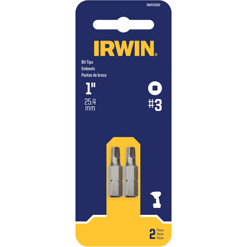 Insert Bits, Square, #3, 1/4" Drive