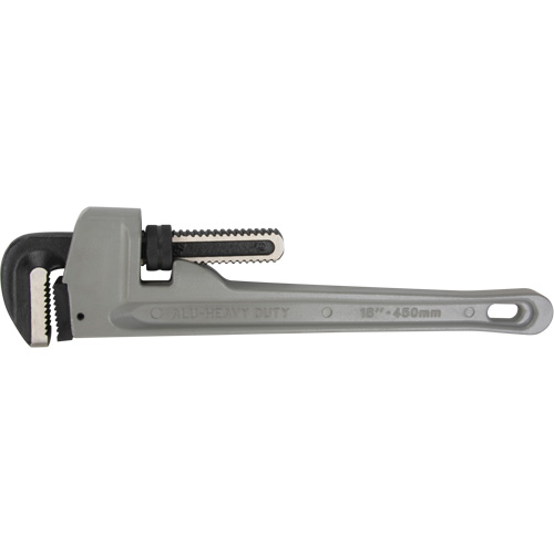 Pipe Wrench, 2-1/2" Jaw Capacity, 18" Long, Ergonomic Handle