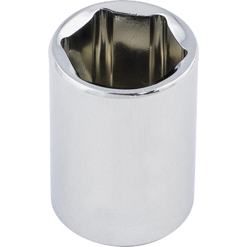 Regular Chrome Socket, 1/2", 3/8" Drive, 6 Points