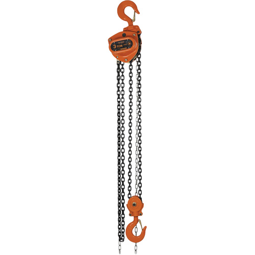 KCH Series Chain Hoists, 10' Lift, 6600 lbs. (3 tons) Capacity, Alloy Steel Chain