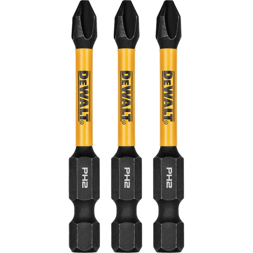 3-Piece FLEXTORQ Impact Screwdriving Bits, Phillips, #2, 1/4" Drive