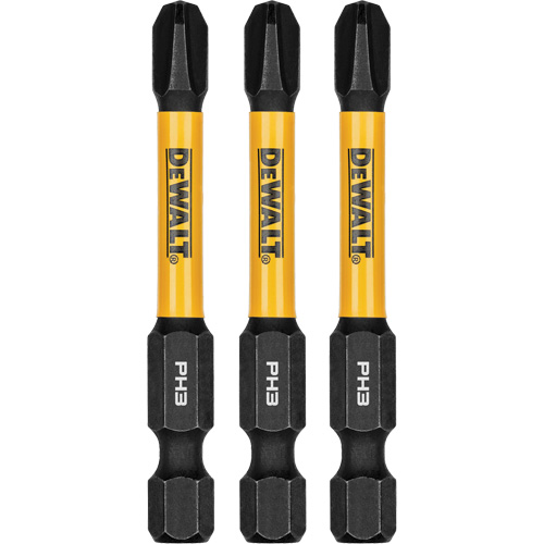 3-Piece FLEXTORQ Impact Screwdriving Bits, Phillips, #3, 1/4" Drive