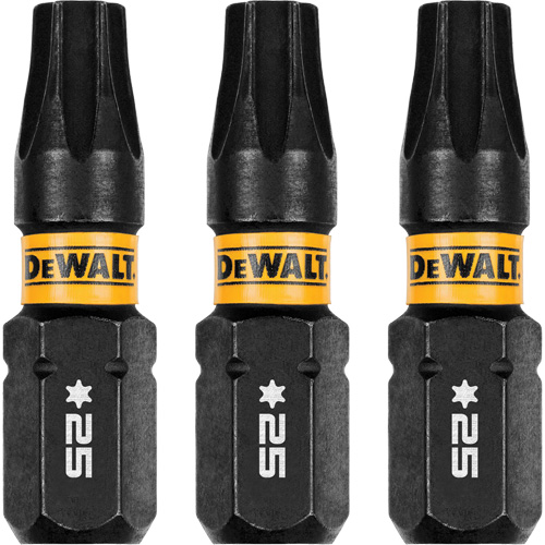 3-Piece FLEXTORQ Impact Screwdriving Bits, Torx, T-25, 1/4" Drive