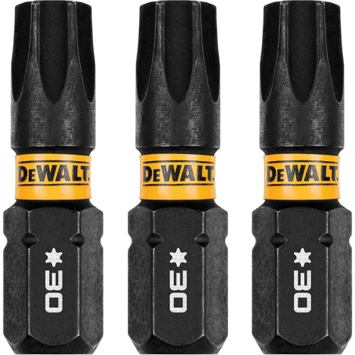 3-Piece FLEXTORQ Impact Screwdriving Bits, Torx, T-30, 1/4" Drive