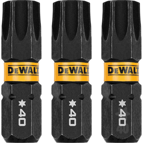 3-Piece FLEXTORQ Impact Screwdriving Bits, Torx, T-40, 1/4" Drive