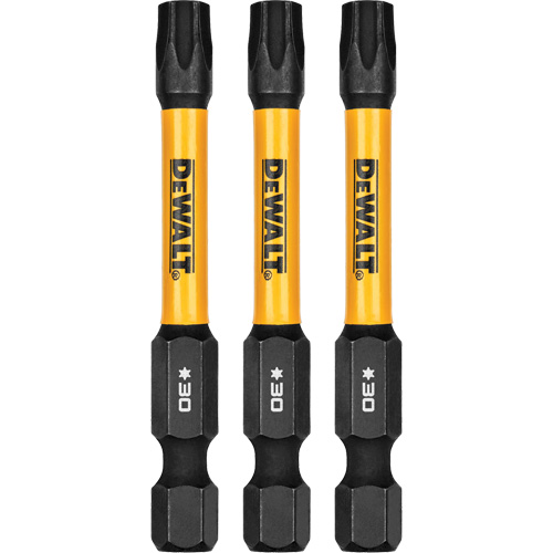 3-Piece FLEXTORQ Impact Screwdriving Bits, Torx, T-30, 1/4" Drive