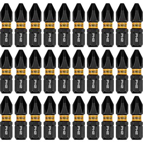 30-Piece FLEXTORQ Impact Driver Bit Set, Phillips, #2, 1/4" Drive