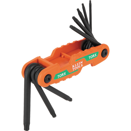 Compact Folding Hex Key Set, 8 Pcs., Torx