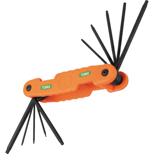 Pro Folding Hex Key Set, 10 Pcs., Torx