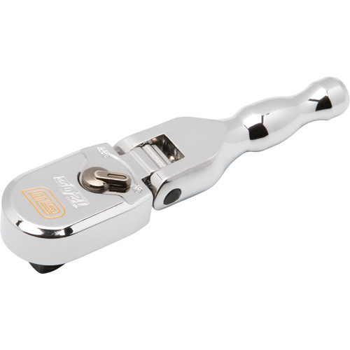 120XP™ Full Polish Chrome Stubby Flex Head Teardrop Ratchet