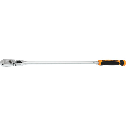 90-Tooth Dual Material Locking Flex Head Teardrop Ratchet