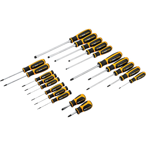 Phillips, Slotted, Torx Dual Material Screwdriver Set, 20 Pcs.