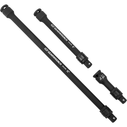 3-Piece Impact Locking Extension Set, 3/8" Drive, Manganese Phosphate Finish, 3 Pcs