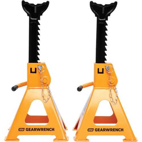 Ratcheting Jack Stand, Locking Pin, 3 tons Capacity, 11-3/4" - 17-1/2" H