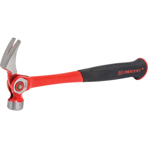 Indexing Claw Hammer, 18 oz., Cushion/Solid Steel Handle, 14" L