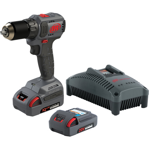 Cordless Compact Drill Driver Kit, Lithium-Ion, 20 V, 1/2" Chuck, 37 ft-lbs Torque
