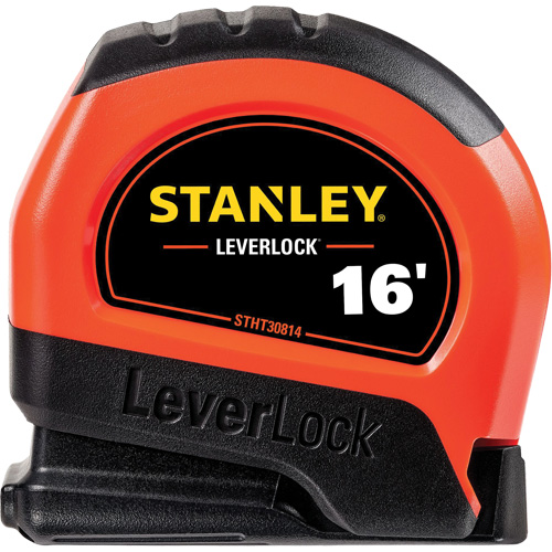 High-Visibility LEVERLOCK Tape Measure, 16', Imperial Graduations