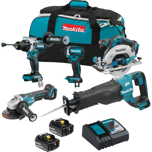 18V LXT Brushless 5 Tool Combo Kit, Lithium-Ion, 18 V
