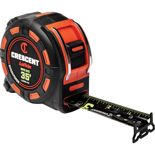 Shockforce™ NITE EYE Tape Measure, 1-1/4" x 35', SAE Graduations