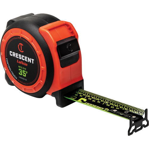  CONTROLTOUCH NITE EYE Tape Measure, 1-3/16" x 35', SAE Graduations
