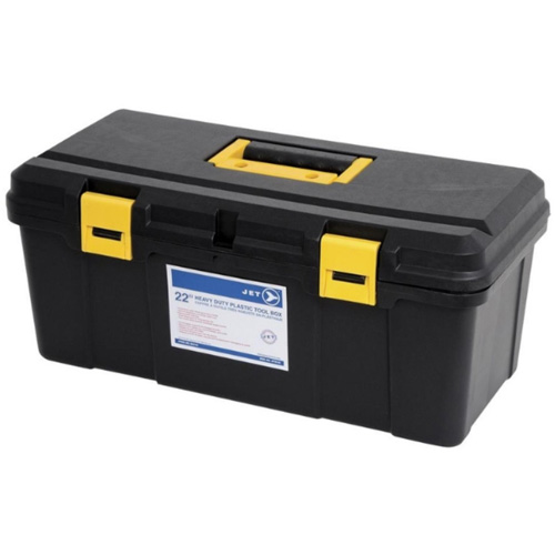 JPTB-22 Plastic Hand Tool Box, 22" W x 10-1/4" D x 9-1/2" H, Black