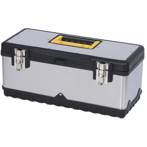 JPSTB-20 Stainless Steel Hand Tool Box, 9-63/100" D x 20" W x 8-7/8" H, Black/Silver