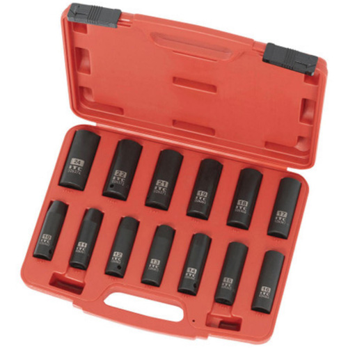 IPS-1312DM Metric Socket Set, 13 Pcs, Impact, 1/2" Drive Size, Deep
