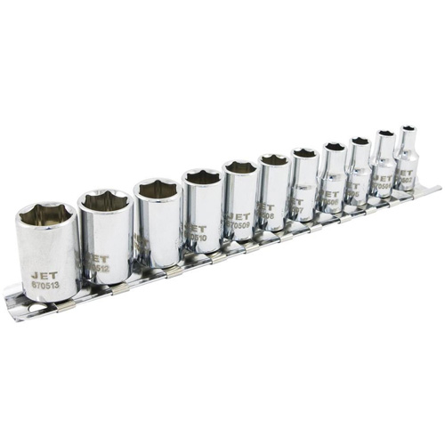 SS1411M-6 6-Point Metric Socket Set, 11 Pcs, 1/4" Drive Size