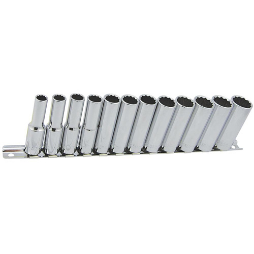 SS3812DM-12 12-Point Metric Socket Set, 12 Pcs, 3/8" Drive Size, Deep