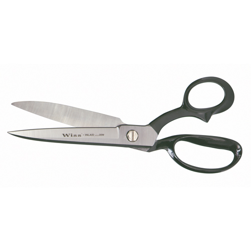 Wide Blade Industrial Shears, 4-3/4" Cut Length, Rings Handle