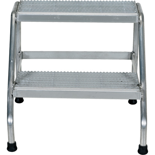 Aluminum Step Stand, 2 Step(s), 22-13/16" W x 24-9/16" L x 20" H, 500 lbs. Capacity - Step Stand - VD457