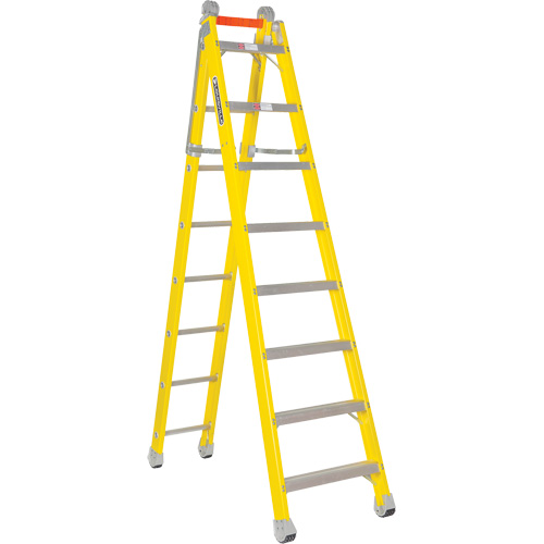 Step to Straight Ladder, 13.8', Fibreglass, 375 lbs., CSA Grade 1AA